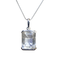 Silver Rutilated Quartz Sterling Silver Pendant