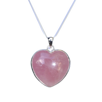 Rose Quartz & Sterling Silver Pendant