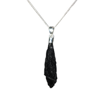 Black Kyanite & Sterling Silver Pendant