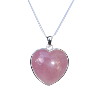 Rose Quartz & Sterling Silver Pendant