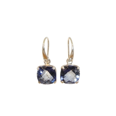 Blue Mystic Quartz & Sterling Silver Earrings