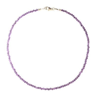 Amethyst  Microbead Necklace [Length: 46cms]